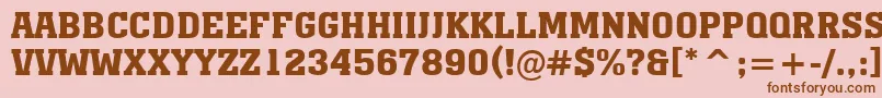 AMonumentotitulBold Font – Brown Fonts on Pink Background