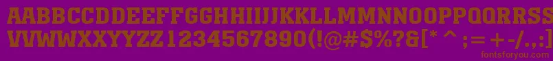 AMonumentotitulBold Font – Brown Fonts on Purple Background