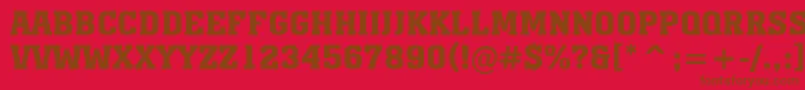 AMonumentotitulBold Font – Brown Fonts on Red Background