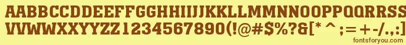 AMonumentotitulBold Font – Brown Fonts on Yellow Background