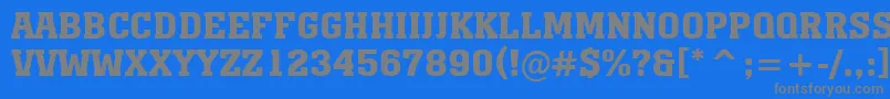 AMonumentotitulBold Font – Gray Fonts on Blue Background