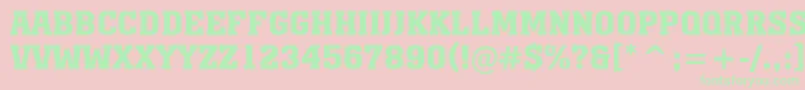 AMonumentotitulBold Font – Green Fonts on Pink Background