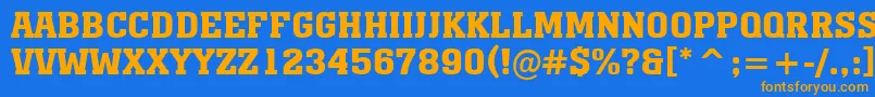 AMonumentotitulBold Font – Orange Fonts on Blue Background