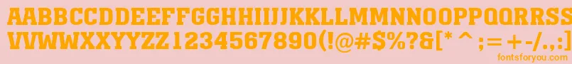 AMonumentotitulBold Font – Orange Fonts on Pink Background