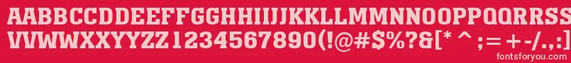 AMonumentotitulBold Font – Pink Fonts on Red Background