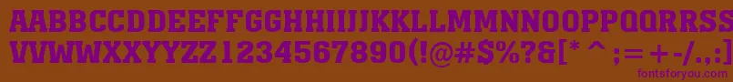 AMonumentotitulBold Font – Purple Fonts on Brown Background