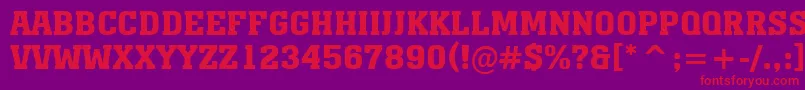 AMonumentotitulBold Font – Red Fonts on Purple Background