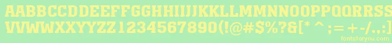 AMonumentotitulBold Font – Yellow Fonts on Green Background