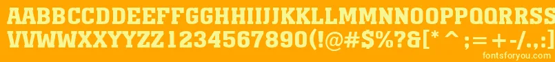 AMonumentotitulBold Font – Yellow Fonts on Orange Background