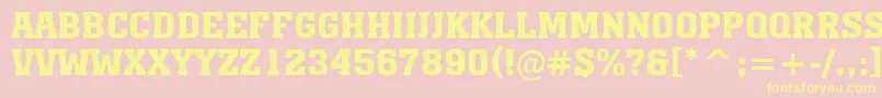 AMonumentotitulBold Font – Yellow Fonts on Pink Background