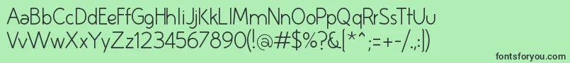 HuelicL Font – Black Fonts on Green Background