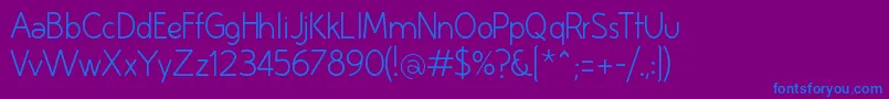 HuelicL Font – Blue Fonts on Purple Background