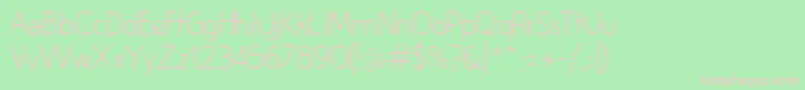 HuelicL Font – Pink Fonts on Green Background