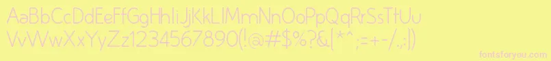 HuelicL Font – Pink Fonts on Yellow Background