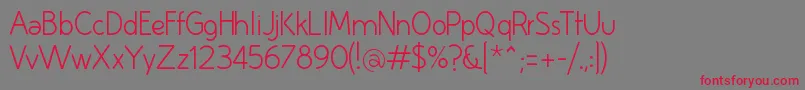 HuelicL Font – Red Fonts on Gray Background