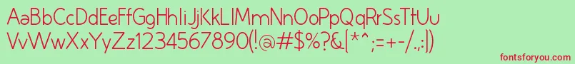 HuelicL Font – Red Fonts on Green Background