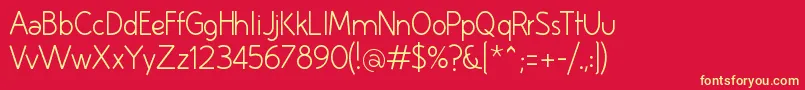 HuelicL Font – Yellow Fonts on Red Background