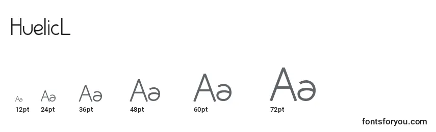 HuelicL Font Sizes