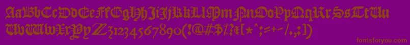 JslBlackletter Font – Brown Fonts on Purple Background