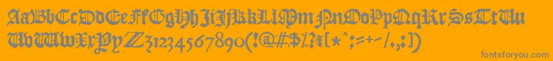 JslBlackletter Font – Gray Fonts on Orange Background