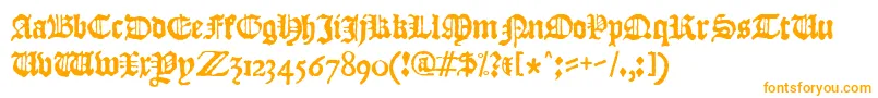 JslBlackletter Font – Orange Fonts on White Background