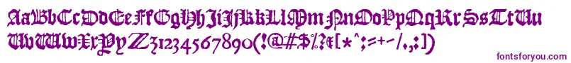 JslBlackletter Font – Purple Fonts on White Background