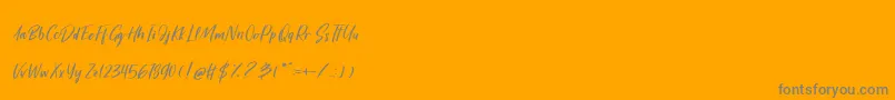 HarvestBarnPersonalUseOnly Font – Gray Fonts on Orange Background