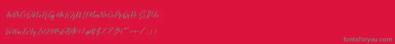 HarvestBarnPersonalUseOnly Font – Gray Fonts on Red Background