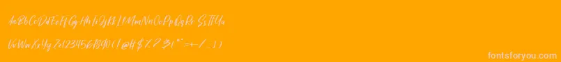 HarvestBarnPersonalUseOnly Font – Pink Fonts on Orange Background