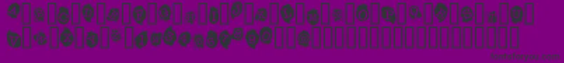 FingerprintsInside Font – Black Fonts on Purple Background