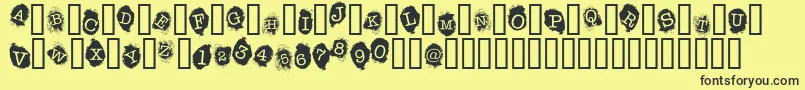 FingerprintsInside Font – Black Fonts on Yellow Background