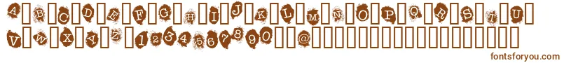 FingerprintsInside Font – Brown Fonts on White Background