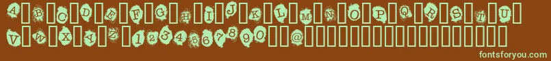 FingerprintsInside Font – Green Fonts on Brown Background