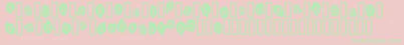 FingerprintsInside Font – Green Fonts on Pink Background