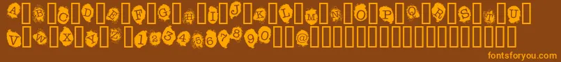 FingerprintsInside Font – Orange Fonts on Brown Background