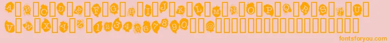 FingerprintsInside Font – Orange Fonts on Pink Background