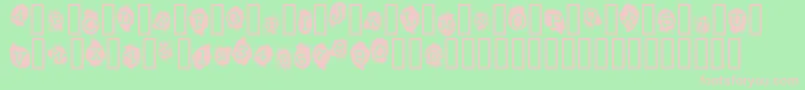 FingerprintsInside Font – Pink Fonts on Green Background