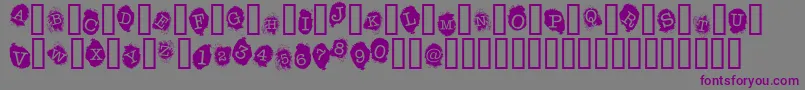 FingerprintsInside-fontti – violetit fontit harmaalla taustalla