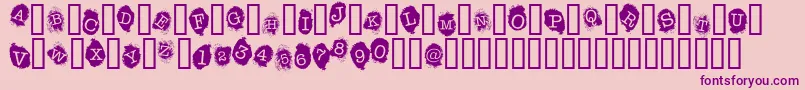 FingerprintsInside-Schriftart – Violette Schriften auf rosa Hintergrund