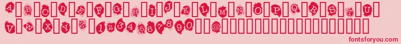 FingerprintsInside Font – Red Fonts on Pink Background