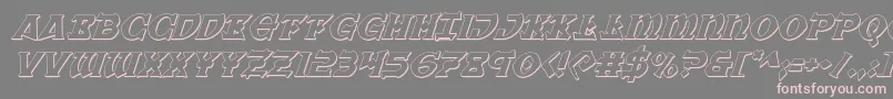 Warpriest3Dital Font – Pink Fonts on Gray Background