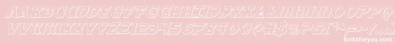 Warpriest3Dital Font – White Fonts on Pink Background