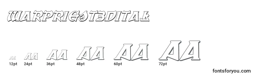 Warpriest3Dital Font Sizes