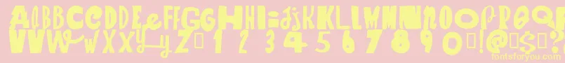 ParrannoyedRegular Font – Yellow Fonts on Pink Background