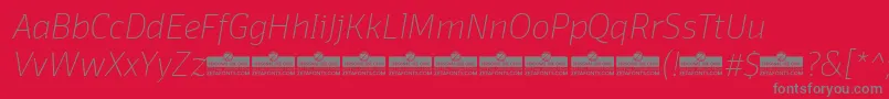 DomotikaThinItalicTrial Font – Gray Fonts on Red Background