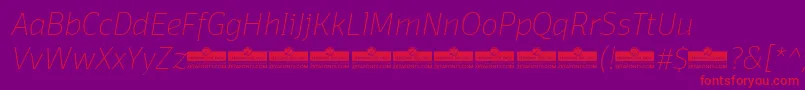 DomotikaThinItalicTrial Font – Red Fonts on Purple Background