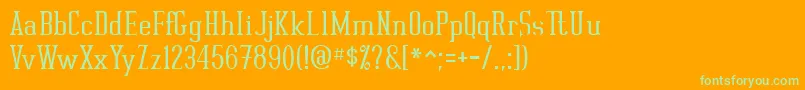 Rutager Font – Green Fonts on Orange Background