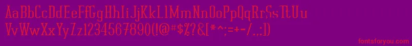 Rutager Font – Red Fonts on Purple Background