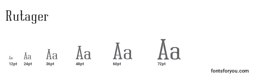 Rutager Font Sizes