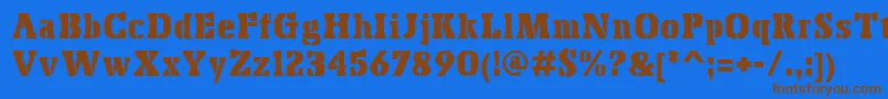 Шрифт BoskoStencil – коричневые шрифты на синем фоне